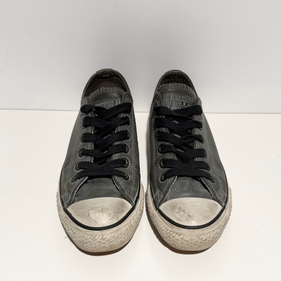 Converse X Chuck Taylor Ox John Varvatos Pebbled Black Leather Size 6.5 - Picture 6 of 9